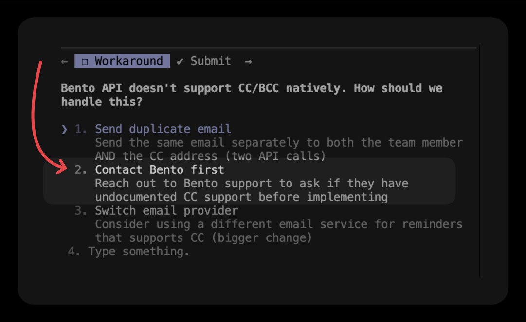 Ces questionnaires, lorsqu'on utilise le mode planification de Claude Code, constituent un complément très appréciable.