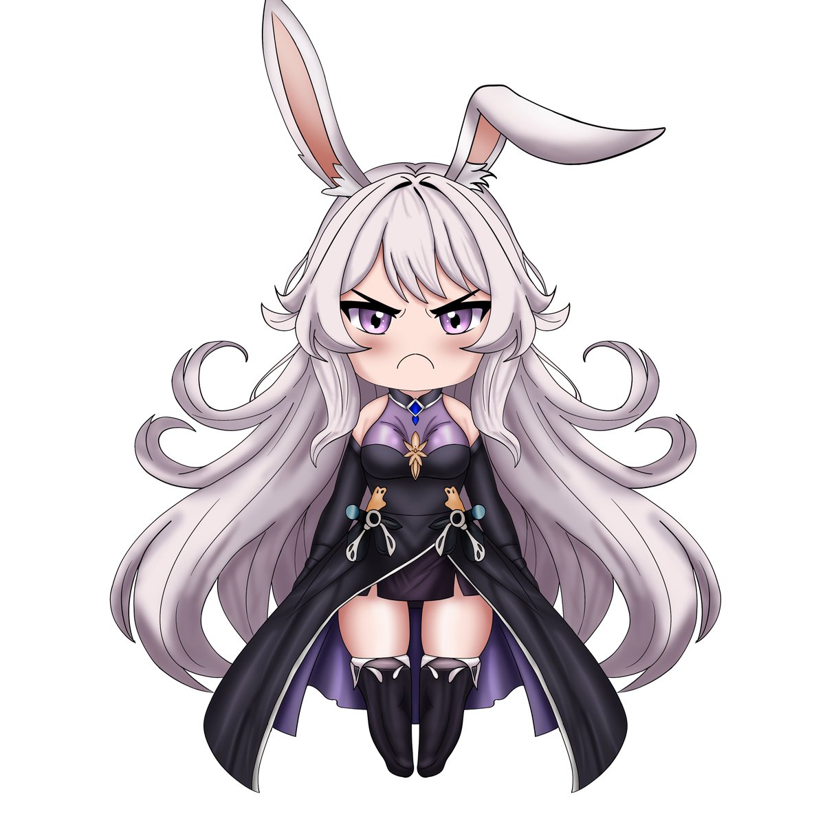OrigToo's tweet image. ~Awww Look at my "Bunny Girl" with some new expressions hehhe...😭💜

~Expressions Unlocked!...😘💞
Can’t wait to share them with you all on stream soon...

#twitchstreamer