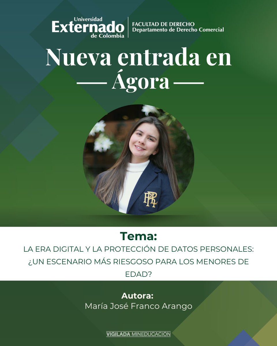Menores y chats de IA:un riesgo que no podemos ignorar.

María Franco analiza cómo plataformas como ChatGPT y Gemini manejan datos personales, por qué los menores son especialmente vulnerables y qué retos enfrenta la regulación en Colombia y la UE.

Léelo: agoramercatorum.uexternado.edu.co/la-era-digital…