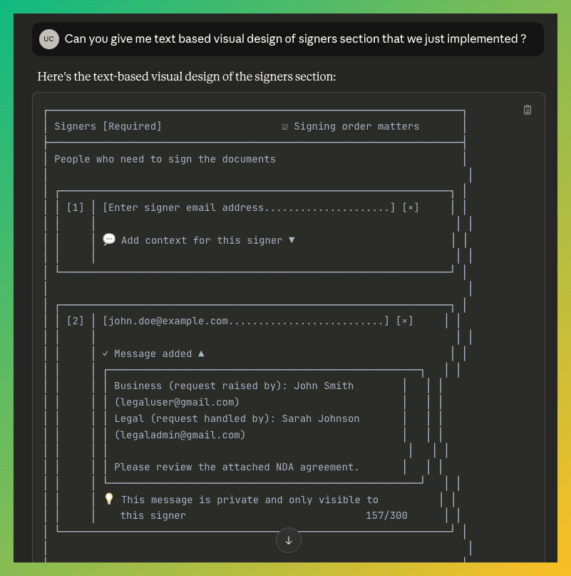UtsavBuilds's tweet photo. I love @claudeai  artifacts. 
I often experiment with design variations there.

When I want to bring a design (or part of it) back to Cursor, 
I ask Claude to turn it into a text-based visual design.

That block of text + a quick screenshot = zero-friction import into Cursor. https://t.co/wwzY48Kjz6