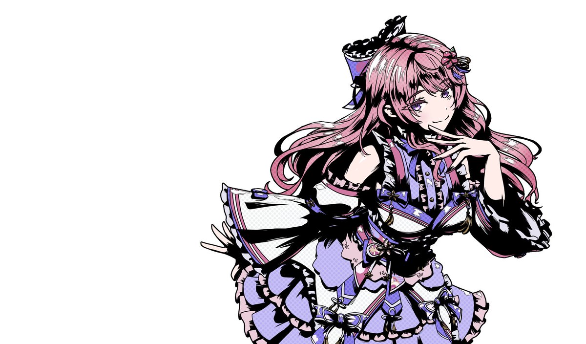 ラフ、線画、シャドウ、仕上げはこんな感じ