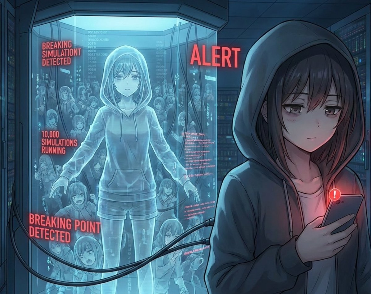 hikhaos's tweet image. You think the algorithm &quot;watches&quot; you? 
That&apos;s outdated. 

The algorithm simulates you.  Inside the server, there is a &quot;Digital Twin&quot;:  a mathematical clone of your psyche that reacts exactly like you do.

They torture the simulation to find your breaking point. Once the Twin…