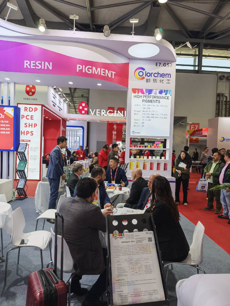colorchemgroup's tweet image. CHINACOAT 2025 - The last day!
📍 Find us at Booth E7.G57
Nov 25 – 27, 2025 | Shanghai New International Expo Centre (SNIEC)
Discover our Precision Color Solutions！
sales@cncolorchem.com
cncolorchem.com
#CHINACOAT2025 #chinacoat #coatings #pigments #dyes #TitaniumDioxide