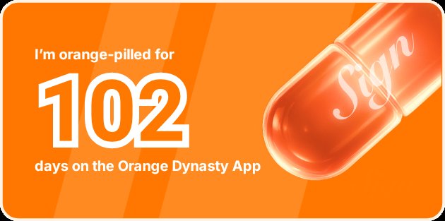 I've been Orange-Pilled and Seeing Signs for 102 days 👀🧡🐉.Join the app and be a better version of yourself!
orange.sign.global/app?user=1Y5YM…