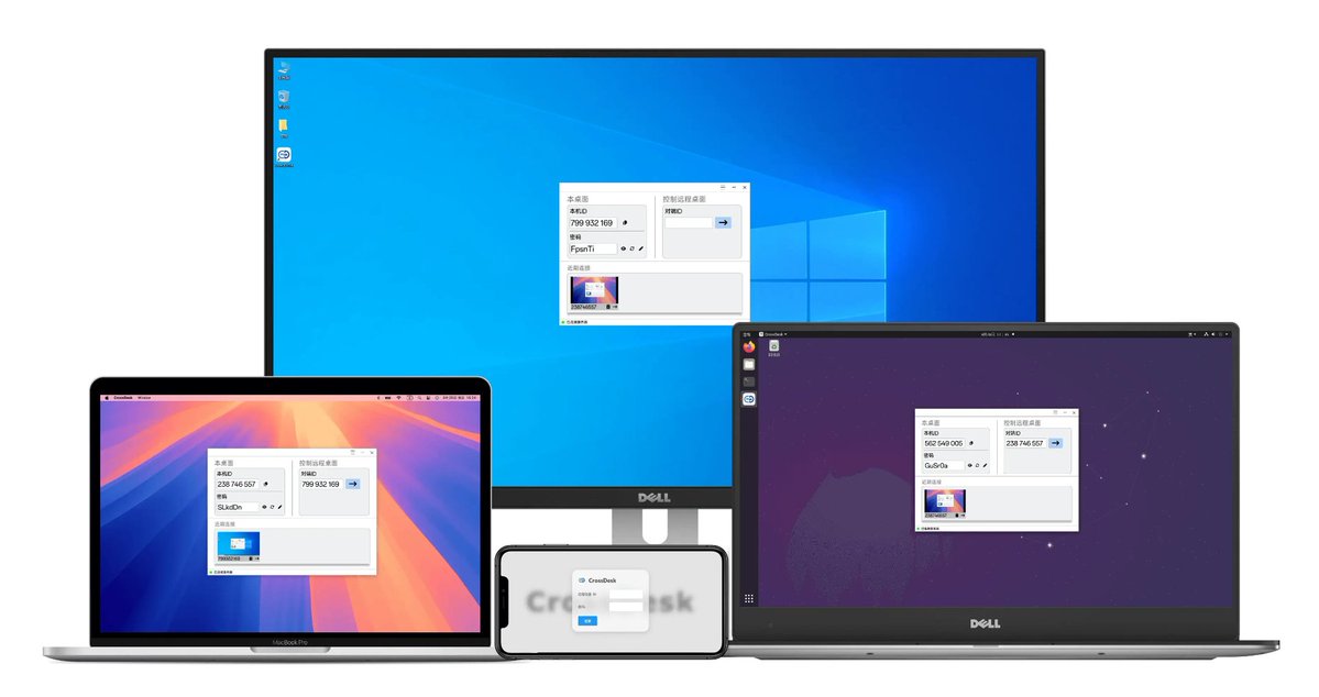 GitHub_Daily's tweet image. 偶尔需要远程控制家里的电脑，或者帮朋友解决技术问题，用一些商业远程工具虽然方便，但各种连接限制，有时真的有点烦。

无独有偶，在 GitHub 上发现 CrossDesk 这款开源的远程桌面软件，它最大的亮点是支持 Web 端，在浏览器上就能控制远程设备。…