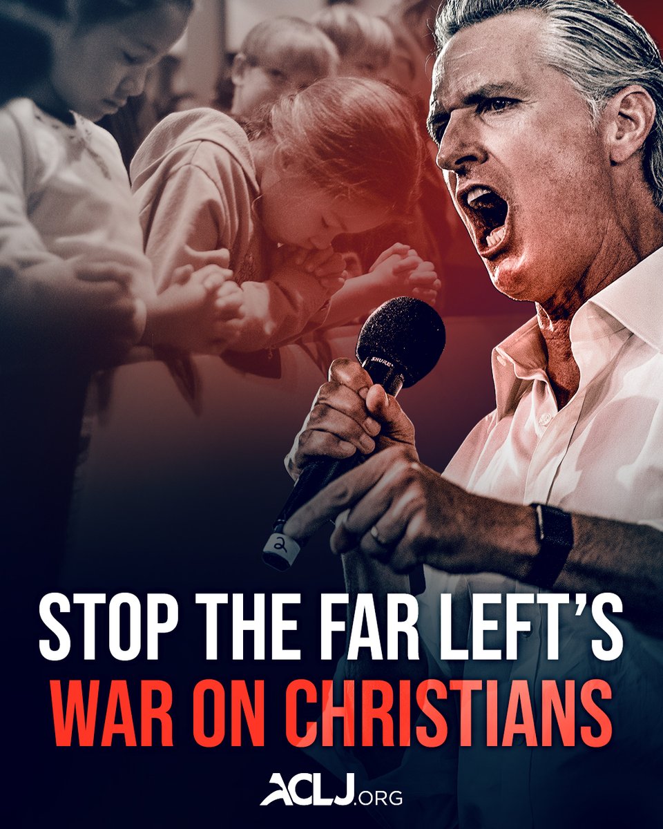 ACLJ's tweet image. Governor Newsom is trying to ruin a church in California financially. The ACLJ is filing a major appeal to the U.S. Supreme Court to defend the church.

Sign our petition to stop Newsom’s war on Christians: brnw.ch/21wXRud