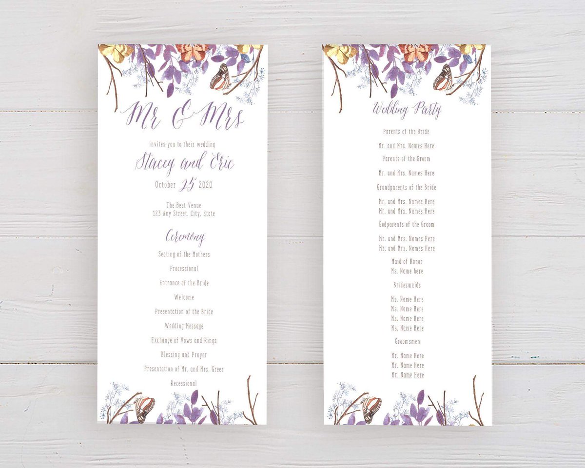 Go_Print_Plus's tweet image. Elevate your events with our Butterfly and Purple Leaves Program, beautifully designed for just $1.25. Perfect for invitations or keepsakes! Order yours today. #PrintShop #EventDesign

Shop Now goprintplus.com/products/purpl…