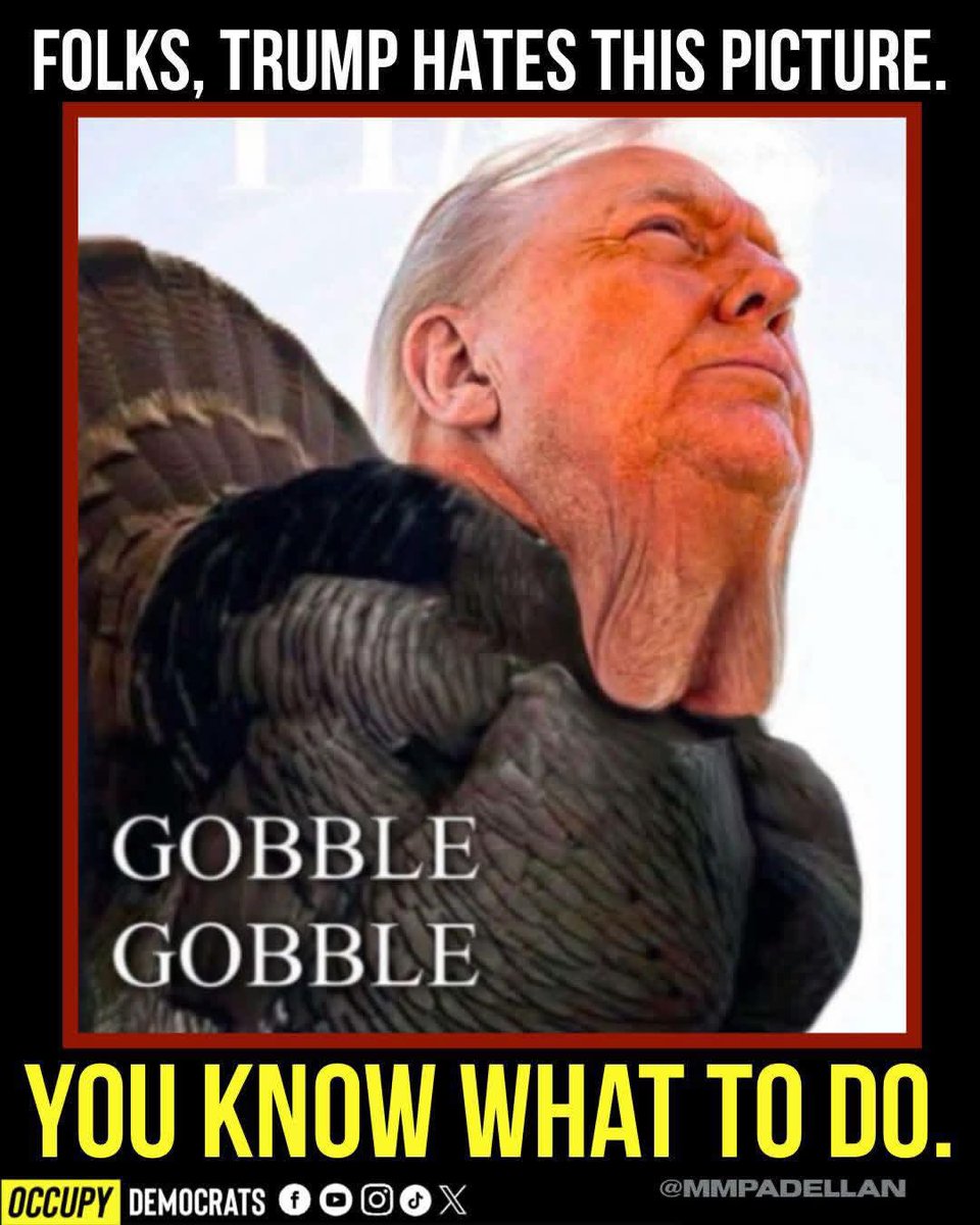 Gobble gobble! 

#jawl #Thanksgiving #Trump