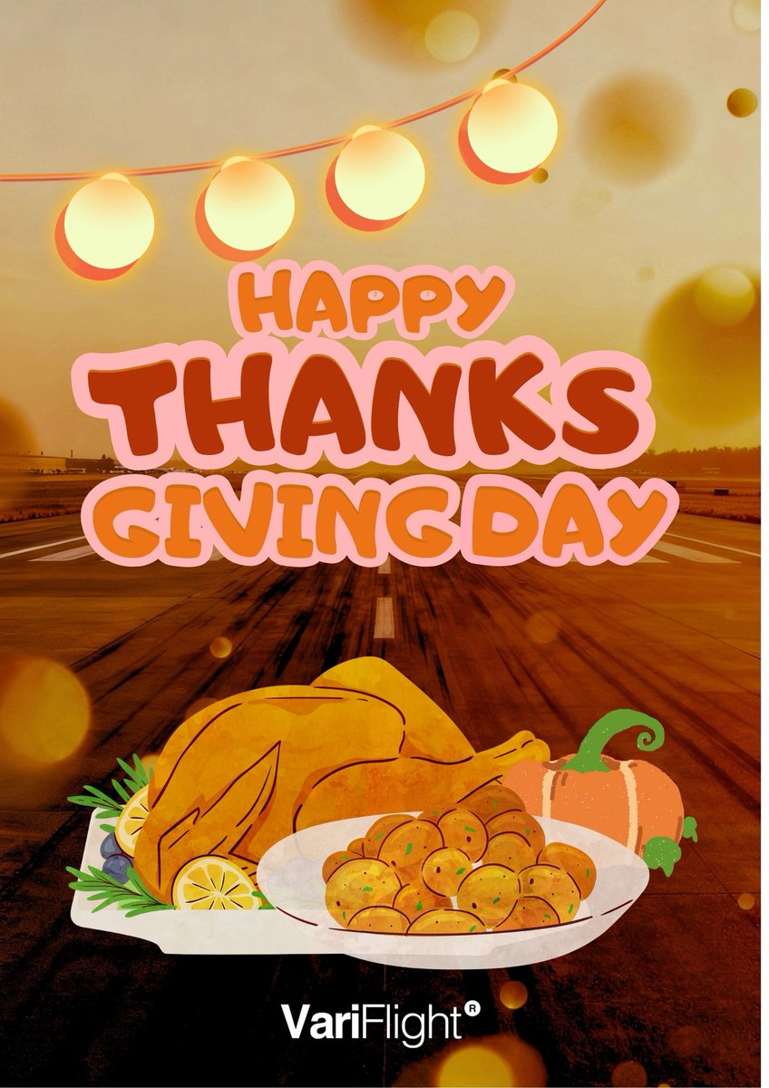 VariFlight's tweet photo. 🦃 Happy Thanksgiving from VariFlight!
Thank you for your partnership and confidence in what we build.
 We look forward to shaping the future of smart aviation together.✈️
#AviationNews  #SmartAirport #VariFlight #Thanksgiving #Thanksgiving2025 https://t.co/XFBB35DAM2