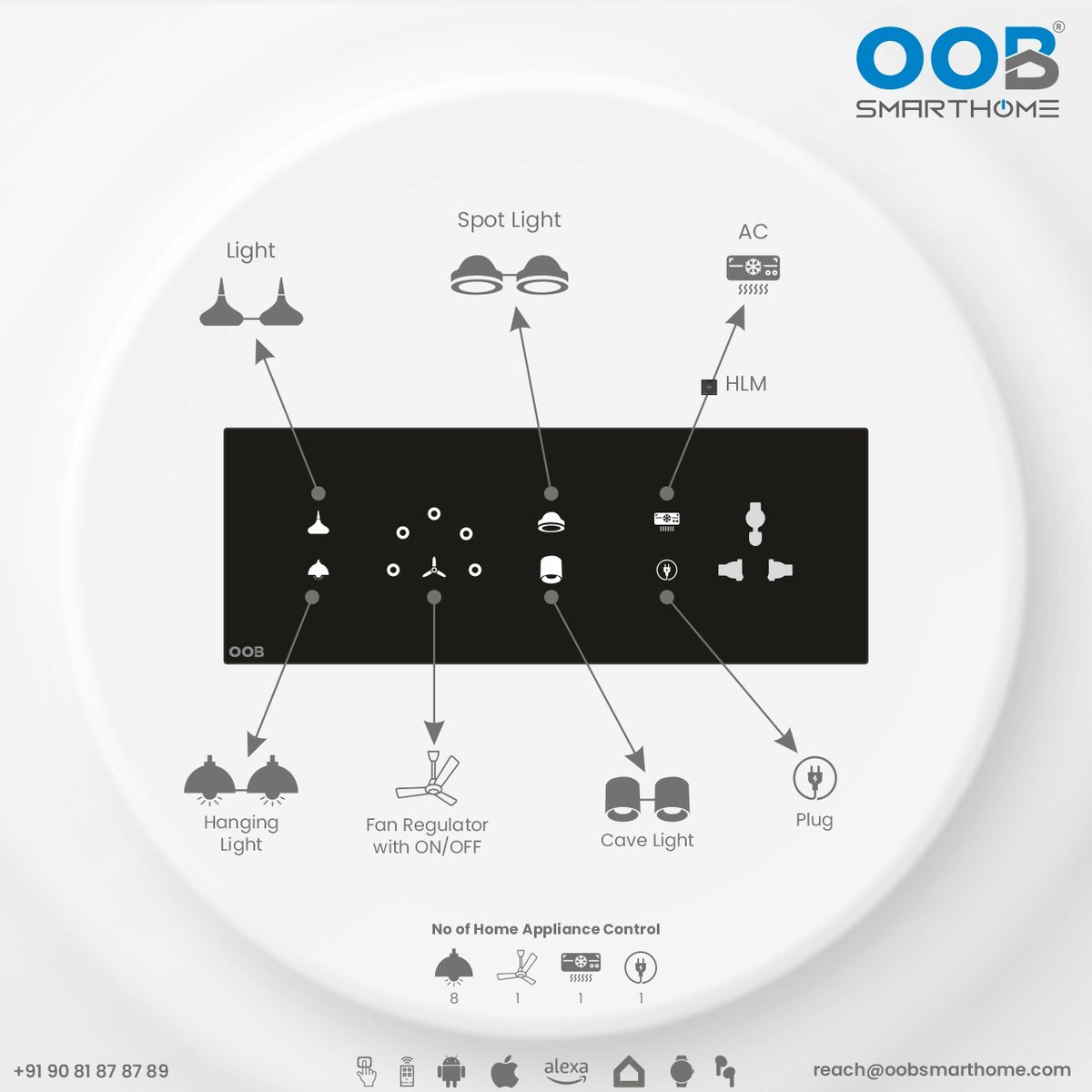 OobSmartHome's tweet image. All your lights, fan, AC &amp;amp; appliances controlled from a single smart panel.
Follow the OOB Smarthome channel on WhatsApp: whatsapp.com/channel/0029Va…
#OOBSmartHome #SmartSwitch #SmartPanel #HomeAutomation #TouchPanel #SmartLiving #ModernHome #SmartControls #ConnectedHome