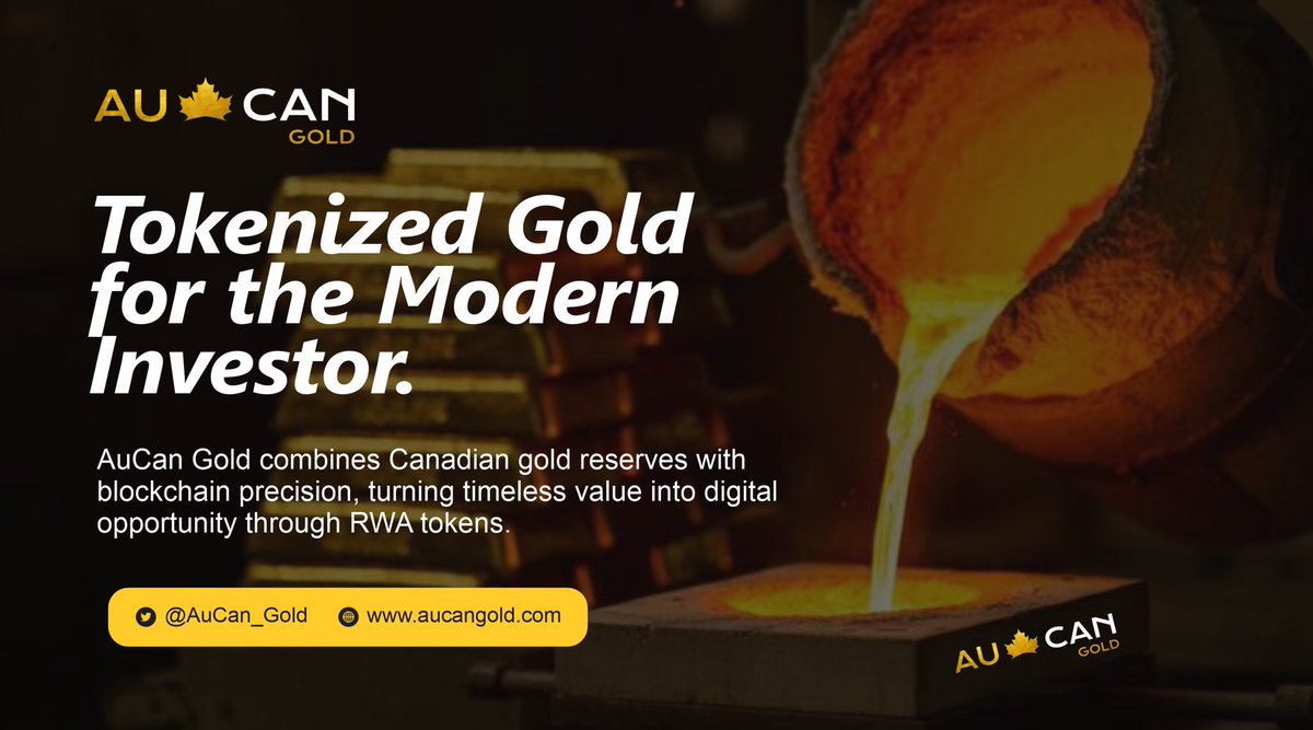 Gold has always been resilient accessing it hasn’t been😌

AuCan #Gold changes that by bringing Canadian-vaulted gold directly to your wallet.

Secure. Transparent. Borderless.
#Tokenization isn’t the future, it’s happening now.

Step in aucangold.com

#AUCAN #Coinstore