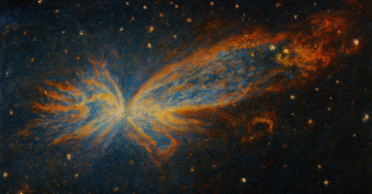 NazologyInfo's tweet image. 約3000光年先に「宇宙のバタフライ」を観測
nazology.kusuguru.co.jp/archives/188575

南米チリに設置されたジェミニ南望遠鏡が、新たな「宇宙の蝶」を観測しました。約3000光年先にあるこの天体は、まさに蝶のように美しい羽を広げています。実際の画像は記事内で。