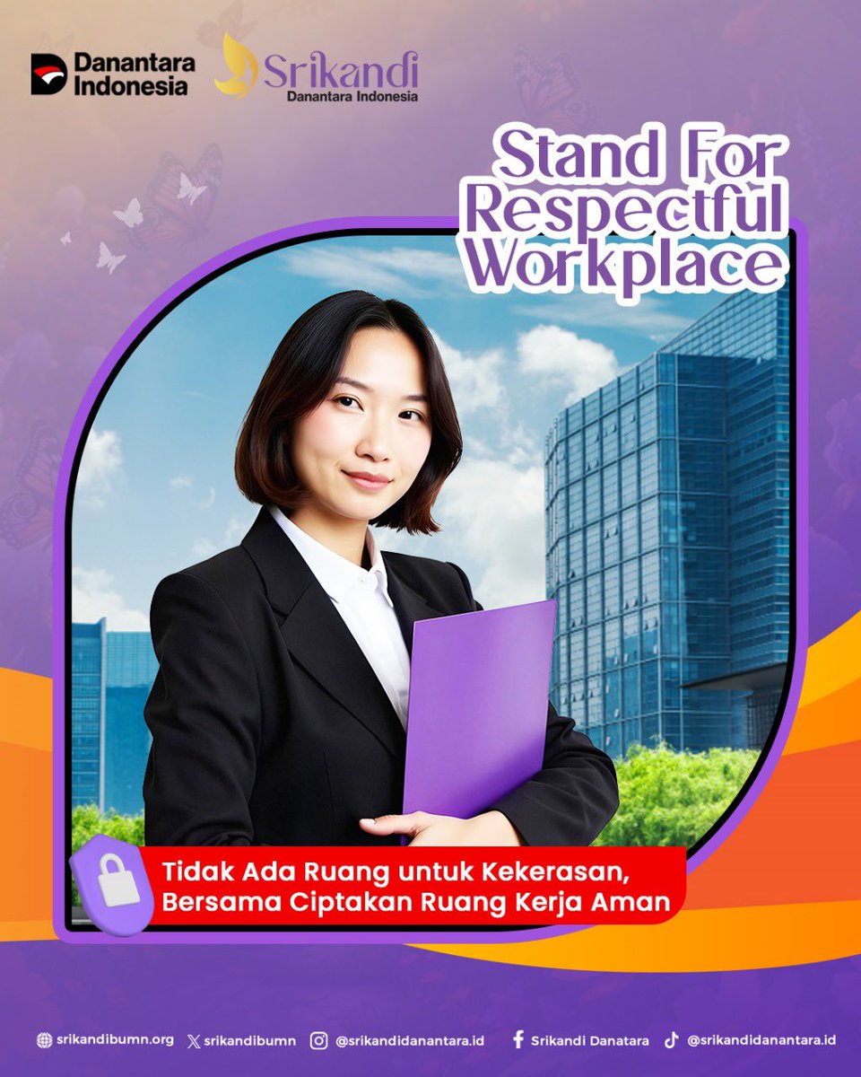 Kekerasan dalam bentuk apapun tidak memiliki tempat di ruang kerja. Mulai hari ini, mari kita suarakan bersama dan jadi bagian dari perubahan yang lebih besar.

✨ Yuk, pakai twibbon ini twb.nz/srikandidanant… dan bagikan dukunganmu🫶🏼
