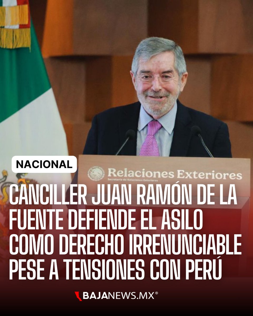 🇲🇽✨ “El asilo es un derecho irrenunciable”: Canciller Juan Ramón de la Fuente

Durante la toma de protesta de la nueva generación del Servicio Exterior Mexicano, el canciller reafirmó que el derecho de asilo sigue siendo un pilar de la política exterior de México, aun en medio