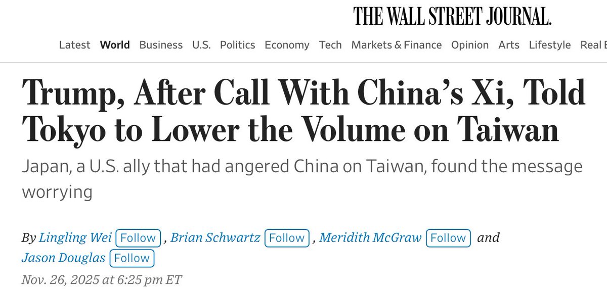 Kanthan2030's tweet image. Pres. Xi Jinping spent 30 minutes talking about Taiwan, during the 1-hour phone call with Pres. Trump.

Later, Trump called Japanese PM Takaichi and asked her to not provoke Beijing anymore in the Taiwan matter.

Then, the US State Dept said: “China presents the single greatest…