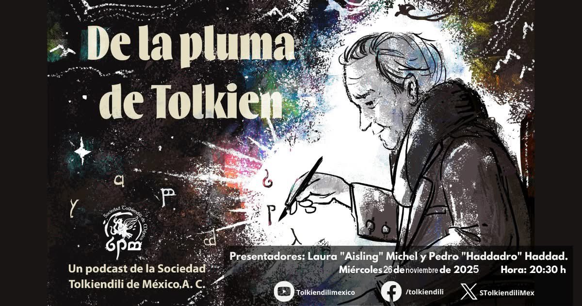 En poco más de media hora estamos en directo leyendo las cartas de Tolkien; pásenle a platicar.  ^^
En el canal de YouTube o en Facebook de la <a href="/STolkiendiliMex/">Soc. Tolkien México</a> .

8:30 pm tiempo del centro de México.