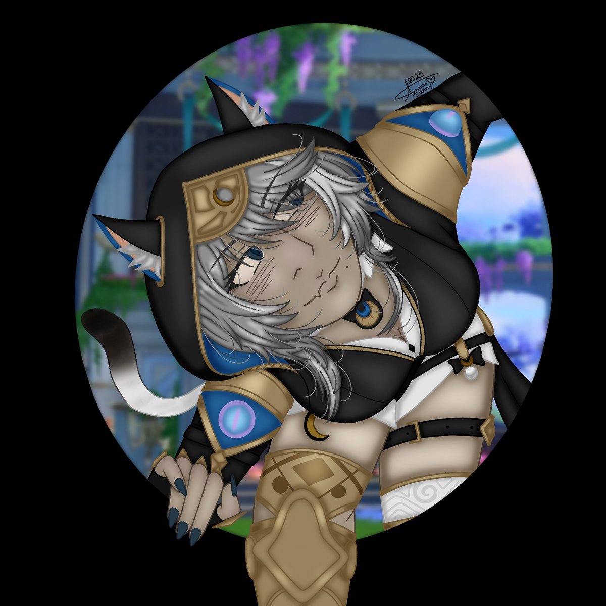 guinaiverse's tweet image. I think this was good timing to finish this piece with Cipher&apos;s rerun dropping today + me finally getting her!! 
#Cipher #HonkaiStarRail