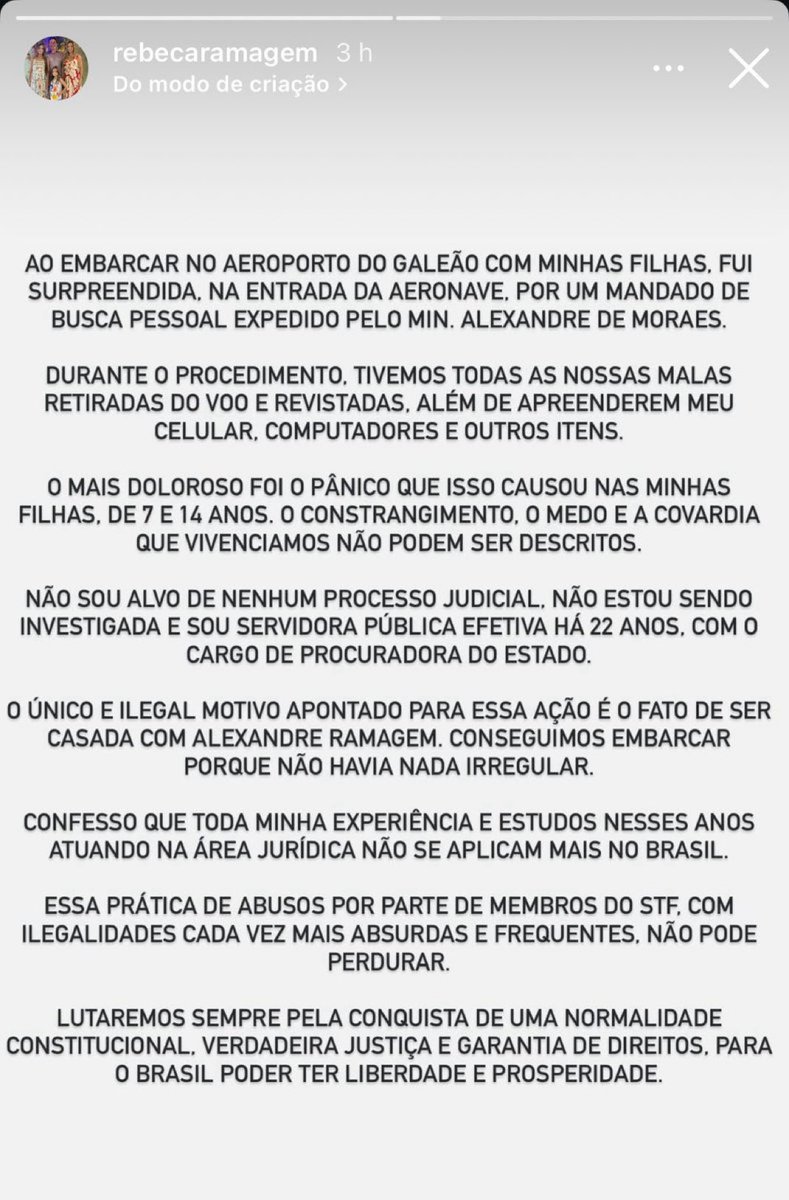 O ditador Alexandre de Moraes foi pra cima da mulher do Ramagem antes dela e as filhas deixarem o Brasil 😳