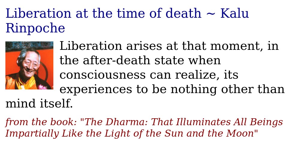 JDharmaQuotes's tweet image. Liberation at the time of death ~ Kalu Rinpoche
justdharma.org/liberation-at-…

#KaluRinpoche #liberation #realization #mind