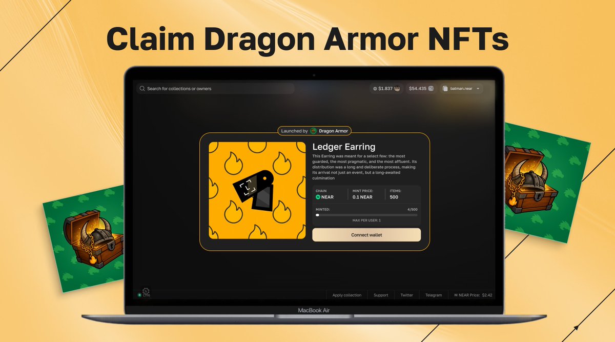 The Dragon Armor NFT drop for our Ledger Contest is here🐉

hotcraft.art/drop/Ledger_Ea…

🫶 A huge thank you for your patience. The delay was caused by important backend upgrades to our NFT standard, which only makes these NFTs more valuable 😅

We apologize for the wait and are
