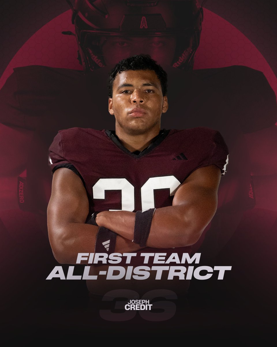 Congratulations Joseph Credit on earning First Team All-District!

#BleedMaroon