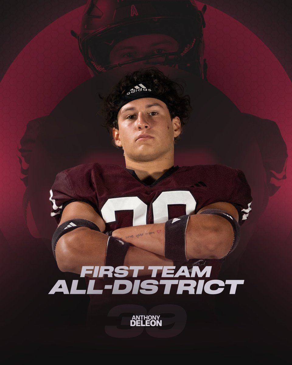 Congratulations Anthony DeLeon on earning First Team All-District!

#BleedMaroon