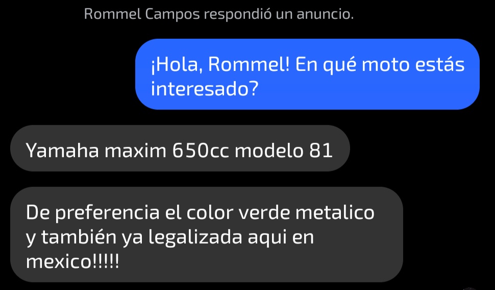 Los clientes luego se ponen muy específicos jsjs (Esa es una que no está en el catálogo que promocioné)