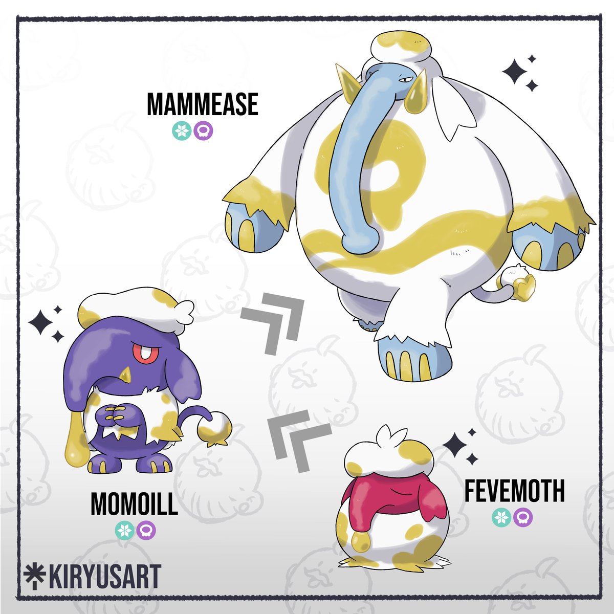 ✨Hello! I added a new item to my Ko-fi ✨
        Frozen phlegm 🐘🧊
       #Fakemon #Pokemon #kofi #art