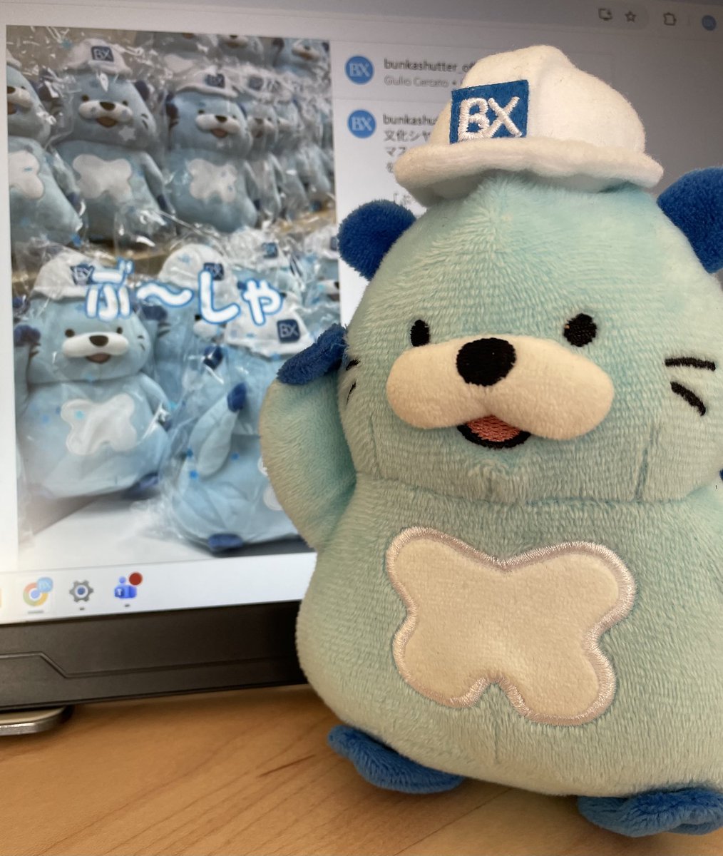 【未開封】文化シャッター マスコットキャラクター 非売品 ぬいぐるみ ぶ〜しゃ 文化シヤッターなので、「ぶ」〜「しゃ」です✨