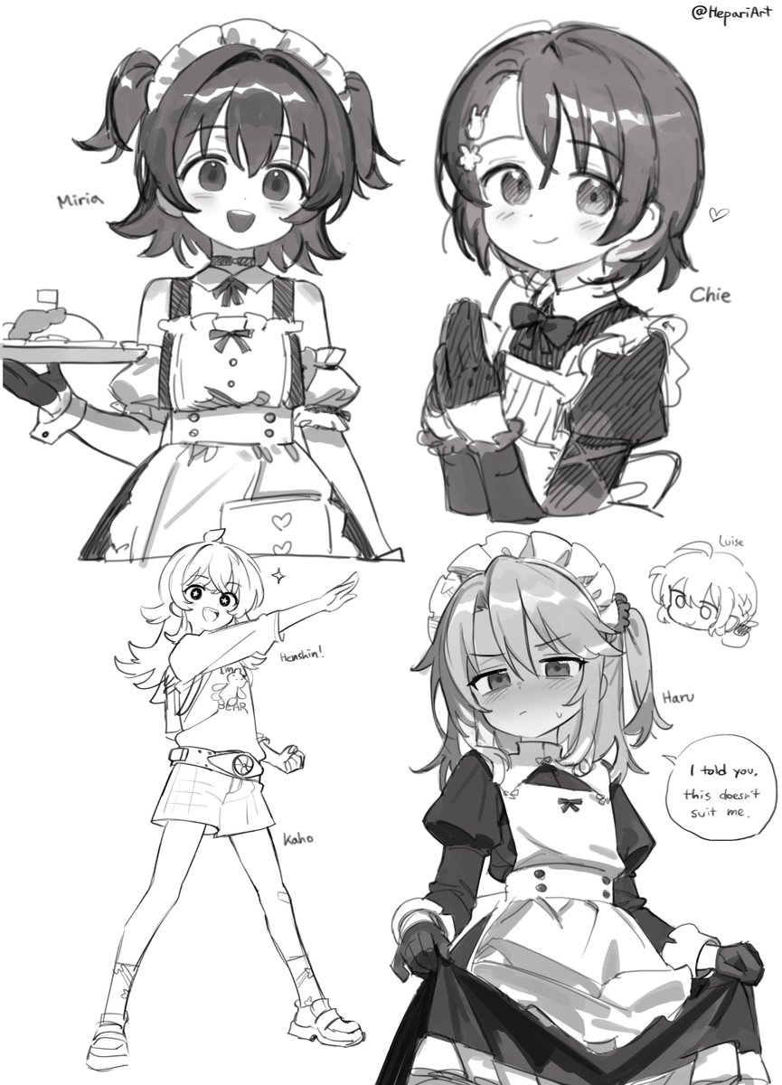 Practice doodles. Idolmaster U149 and Kaho 