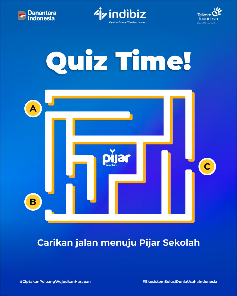 Indibiz_jtdiy's tweet image. Ayo Sobiz, temukan jalan menuju Pijar Sekolah🤩🥳

#Indibiz #Indibizjtd #InternetBisnis #QuizIndibiz #TipsBisnis #peluangbisnis #CiptakanPeluangWujudkanHarapan
#EkosistemSolusiDuniaUsahalndonesia