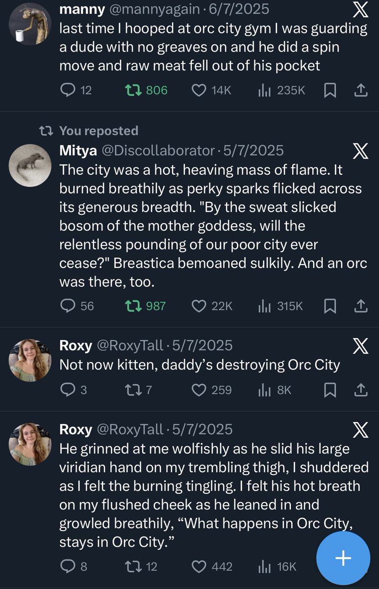 RoxyTall's tweet image. Discovering orc city was my favourite day on this app in a long time