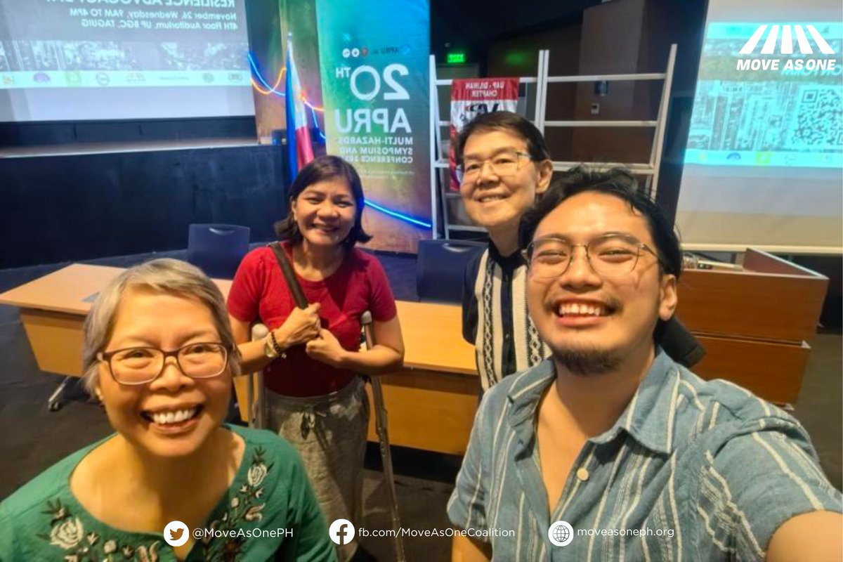 MoveAsOnePH's tweet image. Nakibahagi ang Move As One sa Resilience Advocacy Day sa UP BGC, kung saan pinagsama-sama ang experts, planners, at advocates para pag-usapan ang mas ligtas at mas matatag na lungsod.

Lumagda rin kami sa Manifesto on Our Shared Volatile Realities kasama ang iba pang orgs.