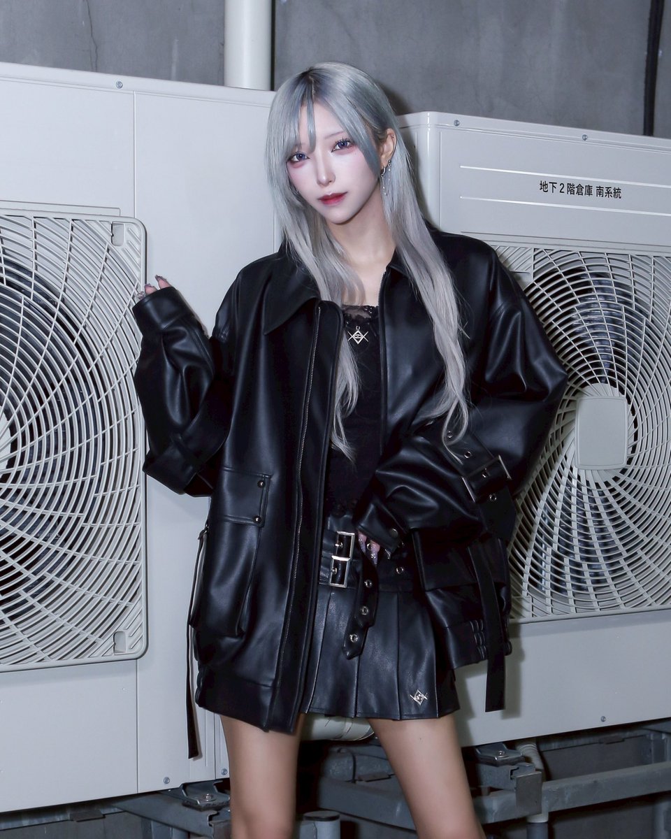 ACRO TOKYO SHOP RECOMMEND ITEM クロス刺繍PUレザージャケット BLK