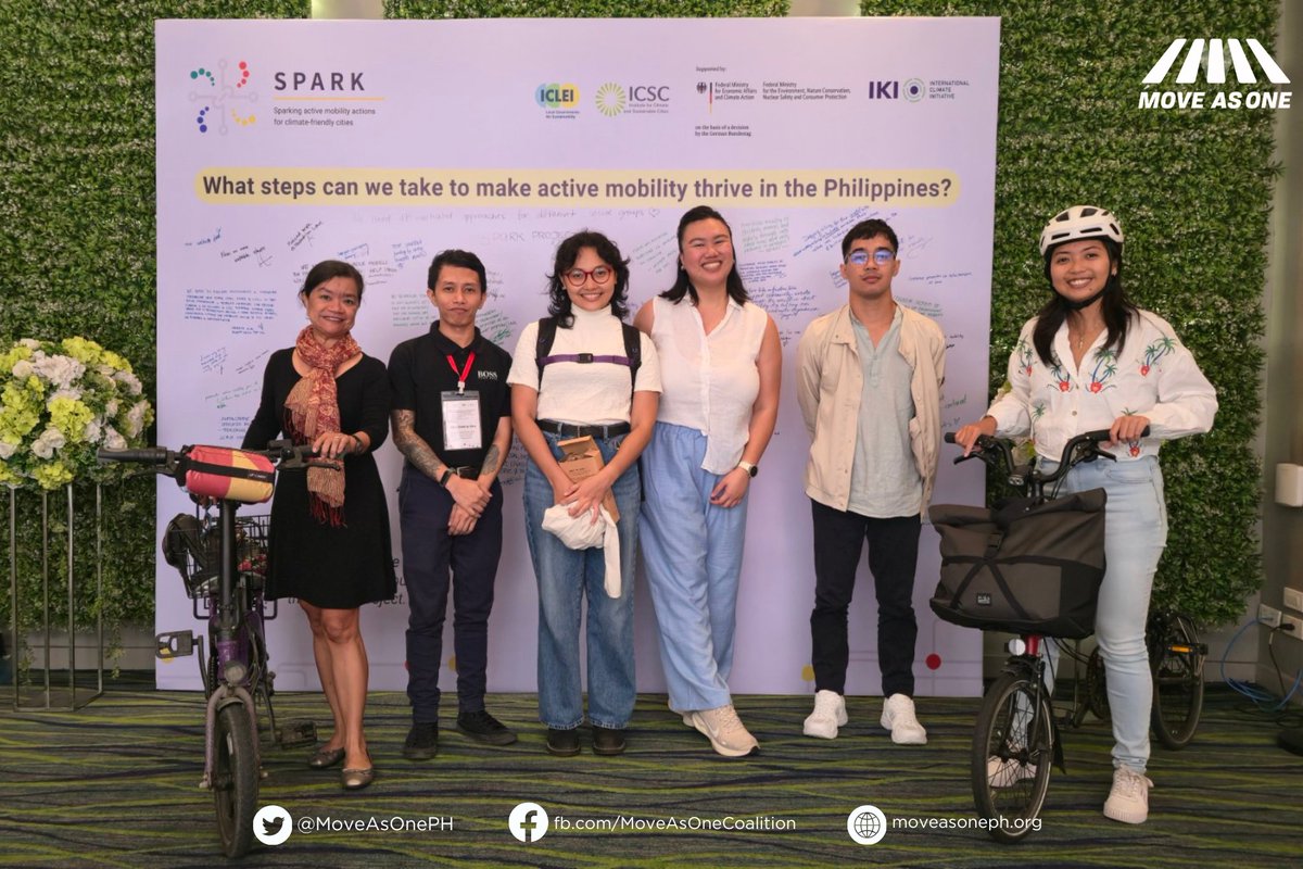 MoveAsOnePH's tweet image. Move As One joined the SPARK Active Mobility culminating event yesterday with LGUs, planners, advocates, and partners. 

We pushed for safer bike lanes, people-centered streets, and climate-resilient transport. Grateful for spaces like this.