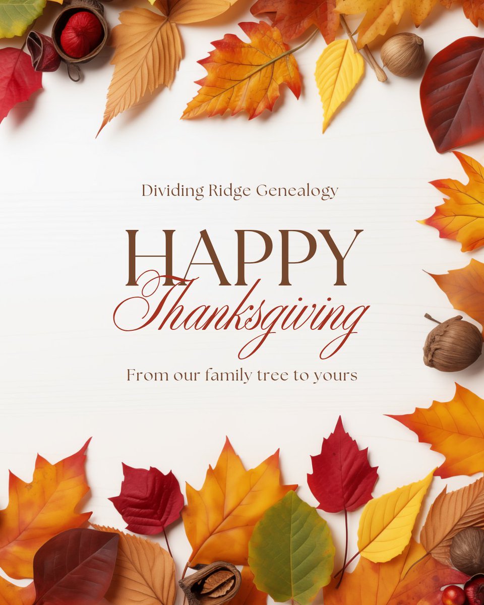 We would like to wish all of our followers, fellow #genealogists, #researchers, &amp; #Historians a wonderful #Thanksgiving holiday. #HappyThanksgiving 🦃

#Stories #ThanksgivingDay #Ancetsry #FindMyPast #MyHeritage #HeritageQuest #Fold3