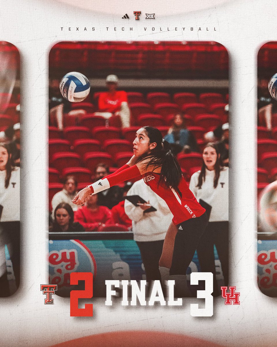TexasTechVB's tweet image. Final from our midweek match-up