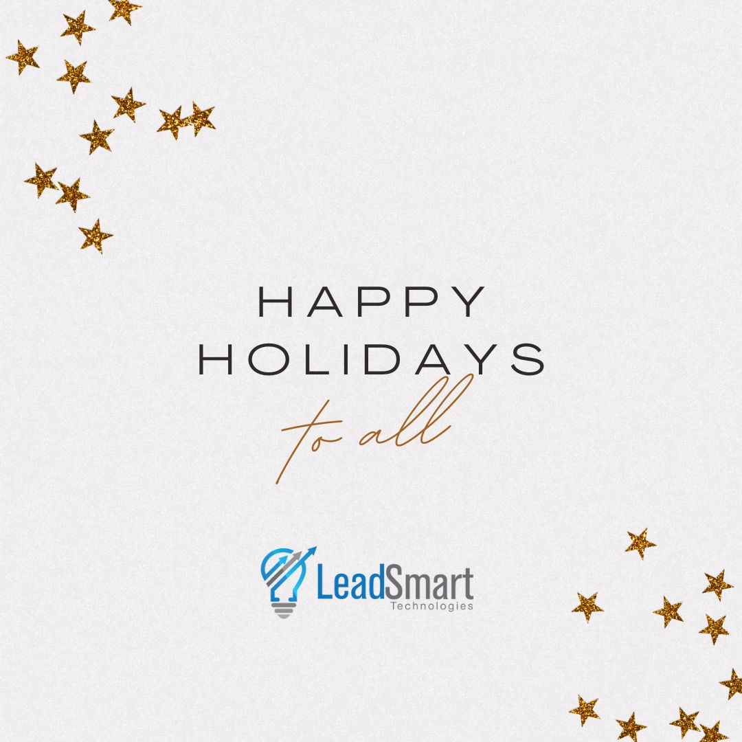 Wishing our customers, partners, and team a season filled with rest, gratitude, and connection. Happy Holidays from all of us at LeadSmart.