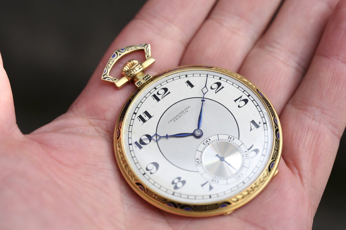 AX-59A ゼニス ZENITH クロノメーター Chronometre 薄型懐中時計 K18YG