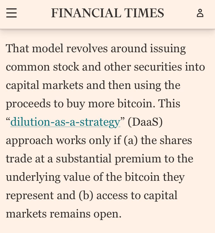 Will_DeCotiis's tweet image. Introducing “DaaS”: dilution as a strategy 

Or as it’s also known:  Buying at ever higher high and being forced to sell low when the price drops…

🤦‍♂️ or in other words the “exact opposite” of how to make money