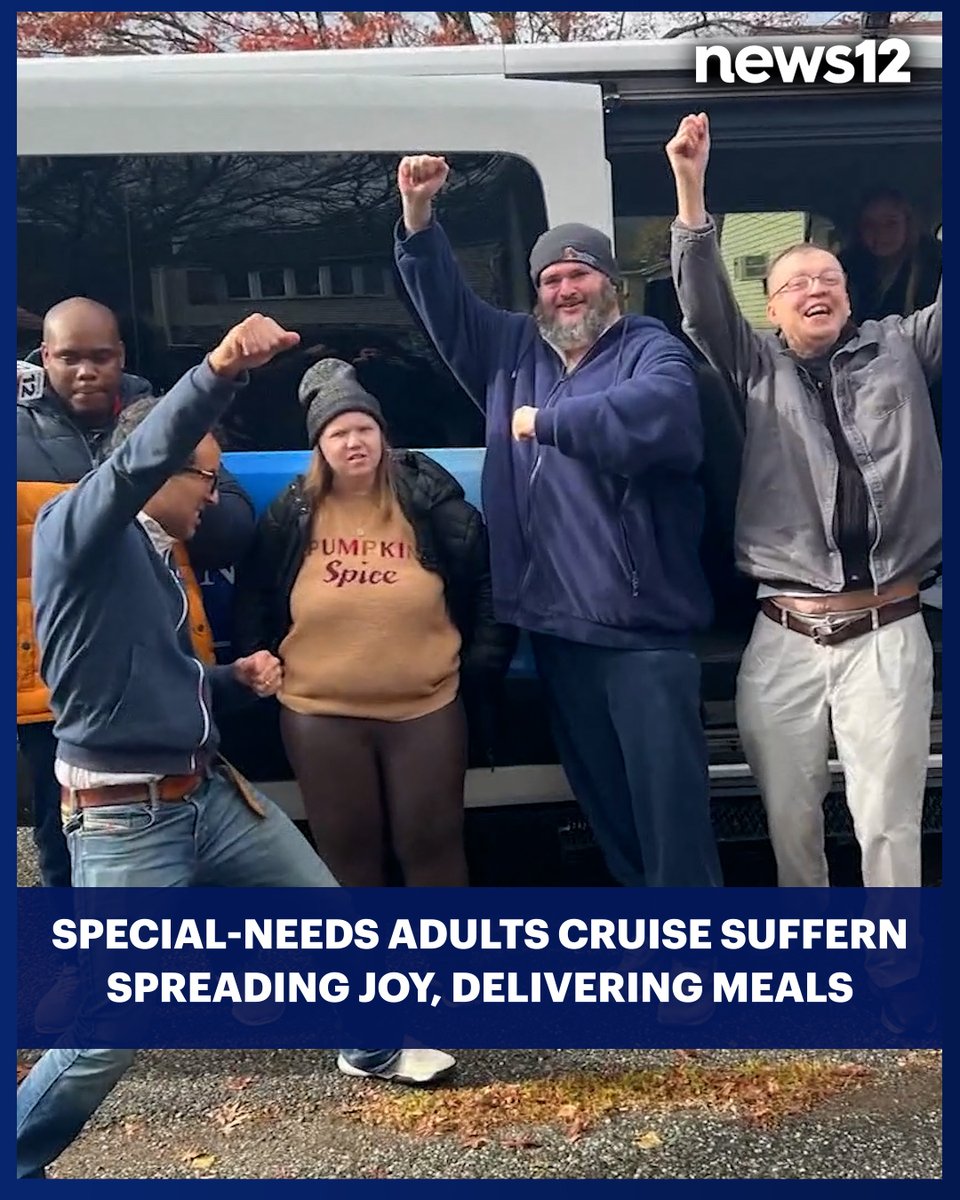 News12HV's tweet image. MEALS ON WHEELS: Special-needs adults cruise Suffern spreading joy, delivering meals. 

#News12 #Westchester #MealsOnWheels #News #LocalNews #HudsonValley #NewConceptsForLiving

tinyurl.com/2rmuwnyc