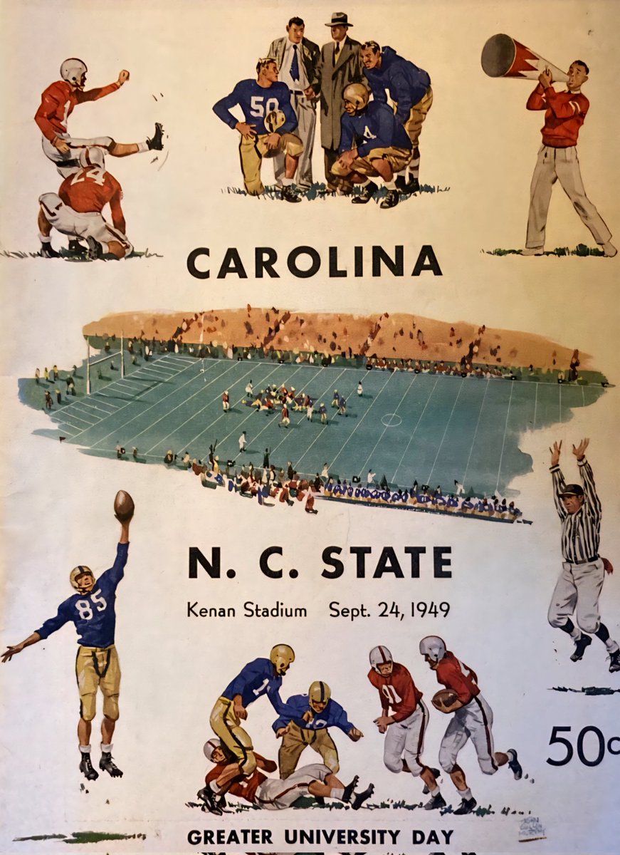 uncsportsphotos's tweet image. September 24, 1949 NC State vs Carolina at Kenan Stadium.  #UNCFootball #Kenan #UNCommon #unc #ChapelHill #tarheels #GoHeels #ACC #ChapelBill #CarolinaFamily #CarolinaBlue #Carolina #CarolinaFootball #GDTBATH PHOTO COURTESY OF:  Unknown