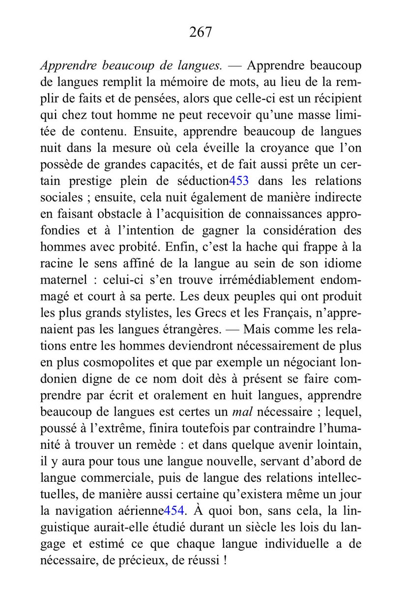 « J’ai appris l’allemand pour pouvoir lire Nietzsche dans le texte. »

Nietzsche dans le texte.