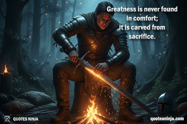 ✨Quote Of The Day✨

"महानता कभी आराम में नहीं मिलती; यह त्याग से बनती है।"

“Greatness is never found in comfort; it is carved from sacrifice.”

#ThursdayVibes #ThursdayMotivation #QuoteOfTheDay #QuotesNinja

Read story of Angelina Jolie inspired by above quote on ⏭️🧵👇