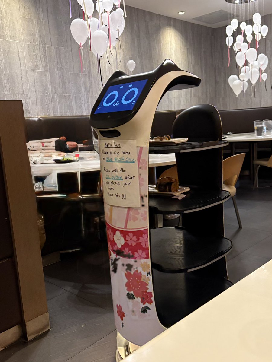 NeffyLovesErgo's tweet image. Went out for dinner with one of the girly pops today ✨ The food was great but the robot was better! 🥹💕