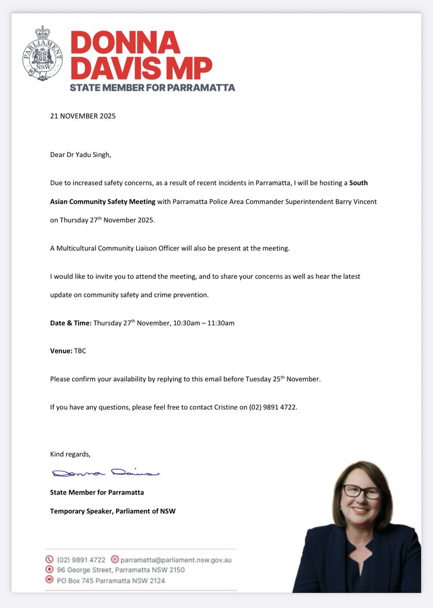 dryadusingh's tweet image. Today, I participated in a round table meeting of the community leaders with the state Member of Parliament for Parramatta, @DonnaDavisMP, Commander of Parramatta Police, Crime mangers of Parramatta and Cumberland police stations and chief of the Hate Crimes unit of @nswpolice. I…