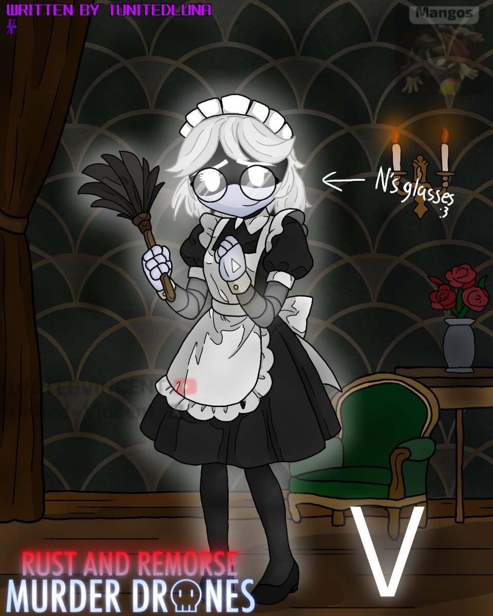 1UnitedV's tweet photo. #MurderDrones #MurderDronesAU #au #AU #Murderdronesfanart #fanart #MurderDronesOC #oc #OC #MurderDronesCommunity #Wokerdrone #Maid #MaidV #SerialDesignationV #v #V #DigitalArt #CharacterArt #Auart #RobotArt #RustandRemorse

VVVVVVV https://t.co/xkmd0LL7jX