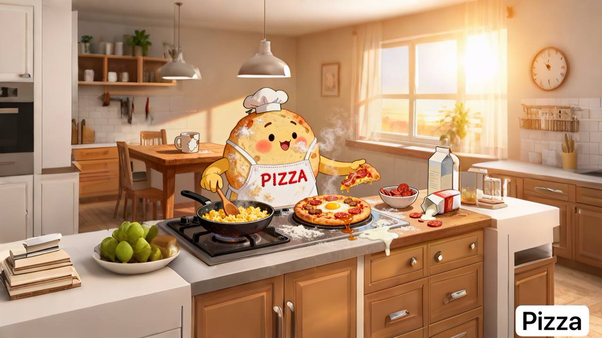 Pizza2049's tweet image. Rise and shine! ☀️
The #Bitcoin blockchain never slept, and neither did our ovens.

A fresh batch of $PIZZA is coming out hot.
New day, new opportunities.

What&apos;s cooking in your crypto kitchen today?

#BRC20 $PIZZA