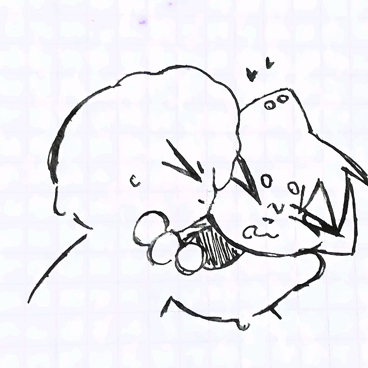 RoniNotSFW's tweet image. A little drawing of these silly couple :3