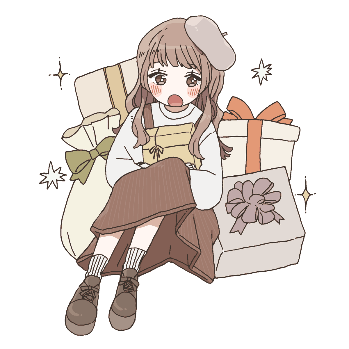 「冬の過去絵〜 2020年に描いたものなんだけど、今でもお気に入り! デジタルに不」|毬那🌸LINE着せかえ発売のイラスト